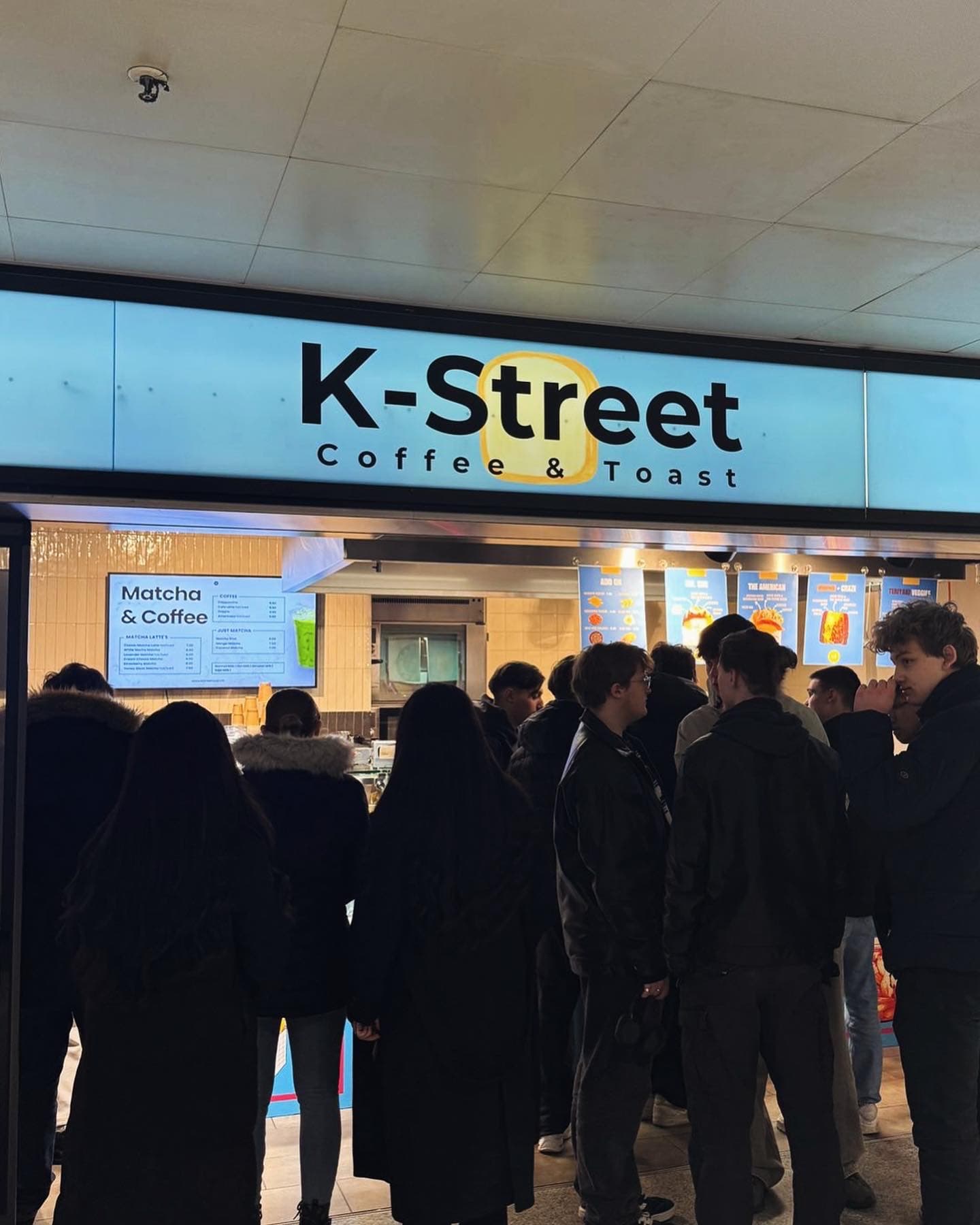 A queue at the K-Street Coffee & Toast counter